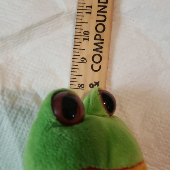 Webkinz Ganz Green Yellow Red Tree Frog Plush Stuffed No Code Webkinz Frog 8" - Picture 6 of 6